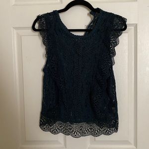 Lace shirt.